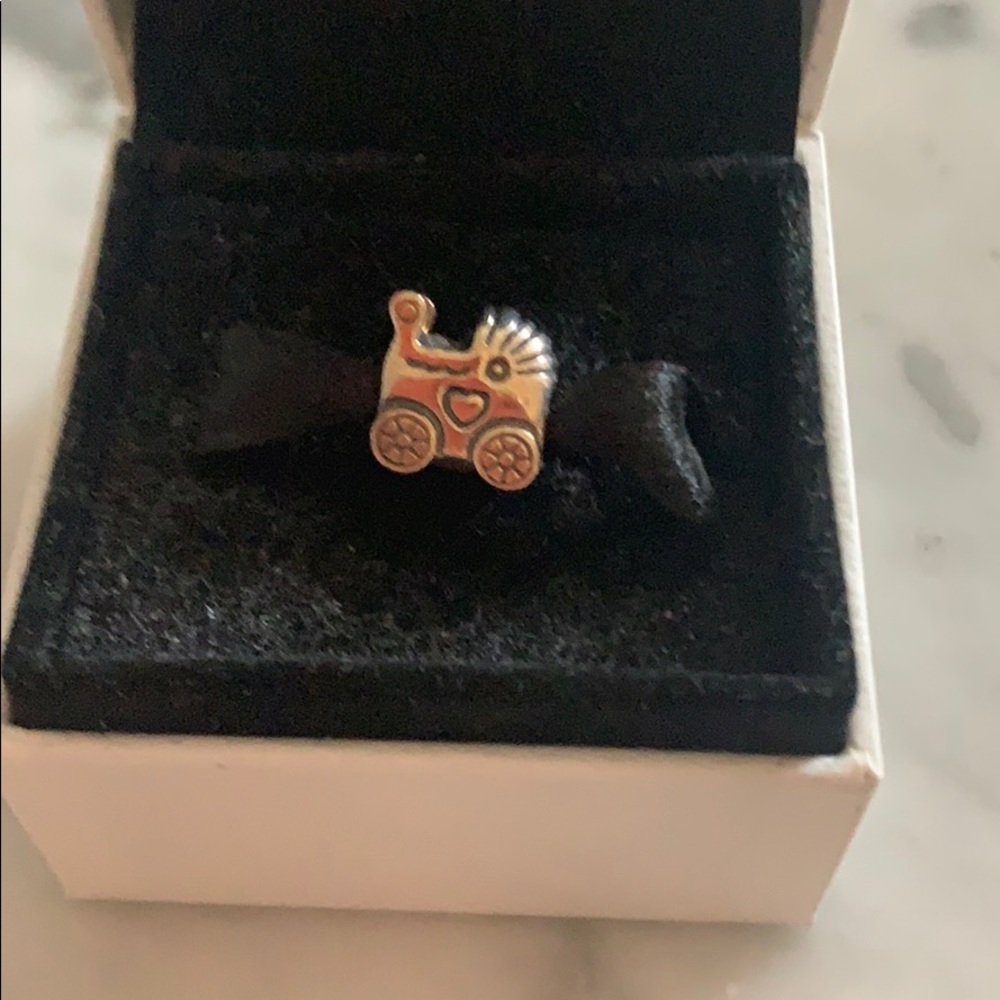 Genuine Pandora sterling silver stroller charm